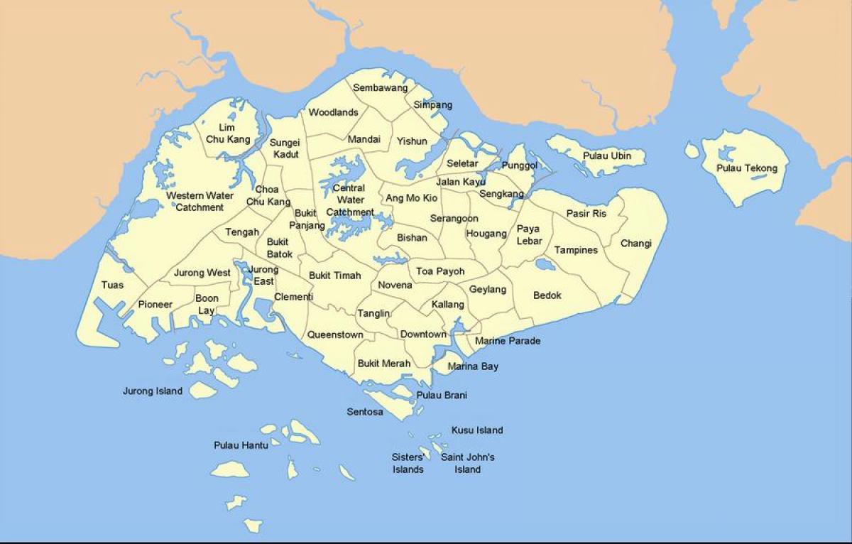 mapa Singapur zemlji