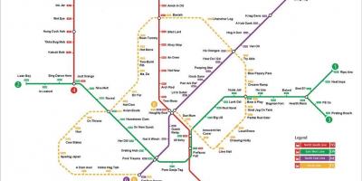 Singapur mrt stanicu mapu