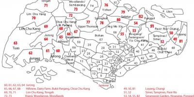 Singapur poštanski broj mapu