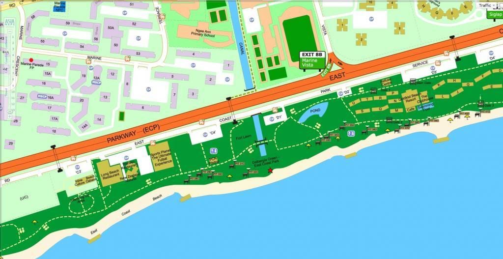 mapa na istok koštati park