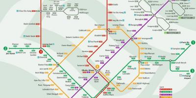 Mrt sistem mapu Singapur