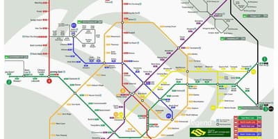 Singapur mrt liniju mapu
