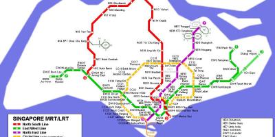 Mrt stanicu Singapur mapu
