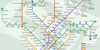 Mapa Singapur željezničke