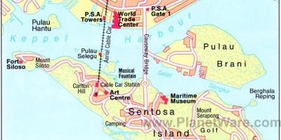 Mapa Singapur atrakcije