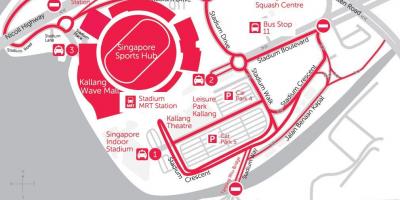 Mapa Singapur sportski čvorište